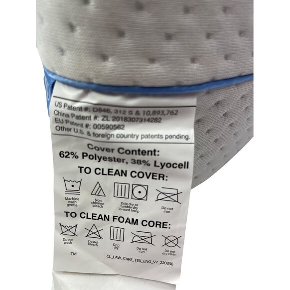 Contour Knee Pillow W/ Removable Cover & Foam Core For Support & Comfort 48g - Picture 4 of 5